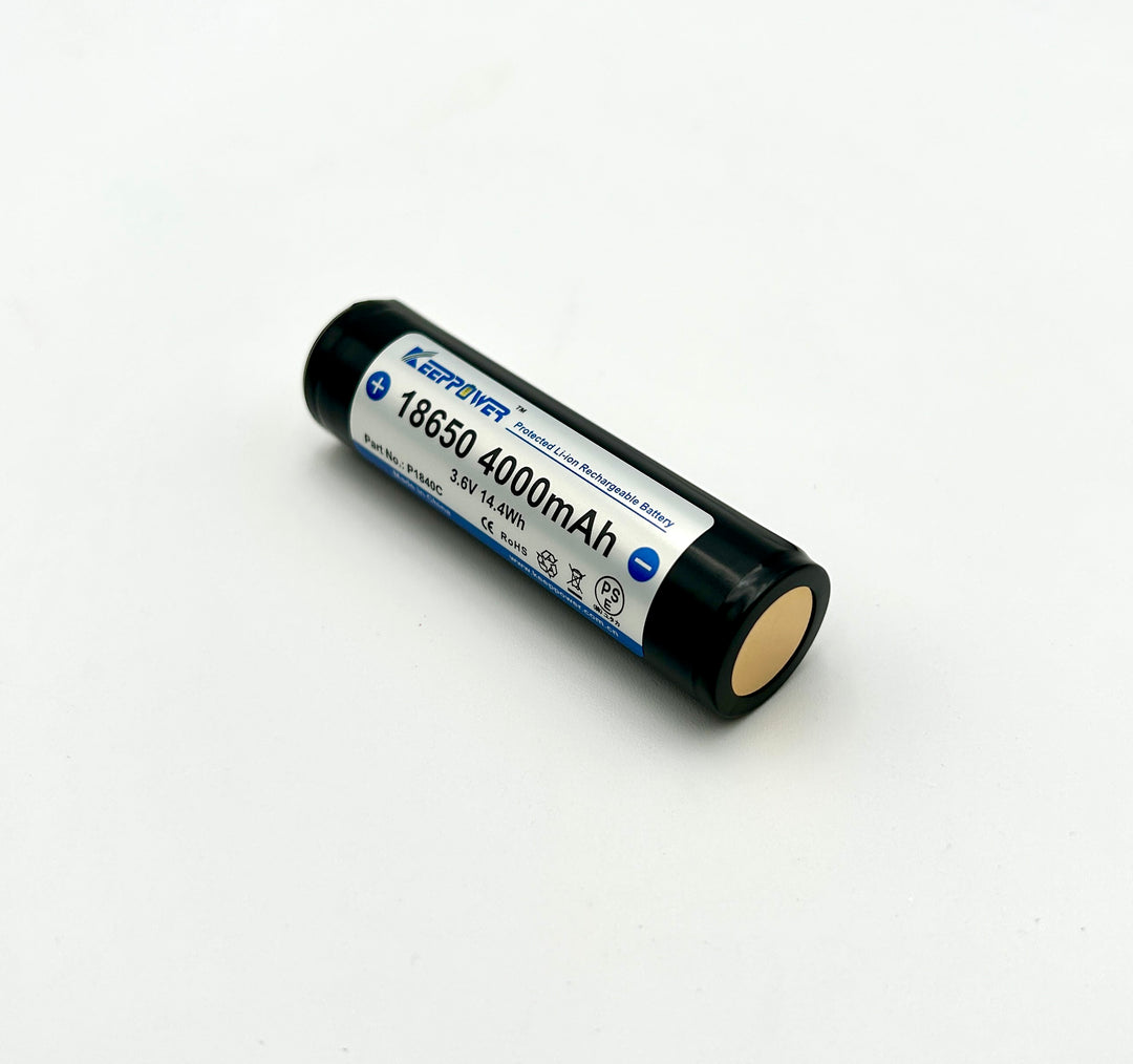 Keeppower 18650 Neopixel Battery 8A-10A 4000mah Button Top