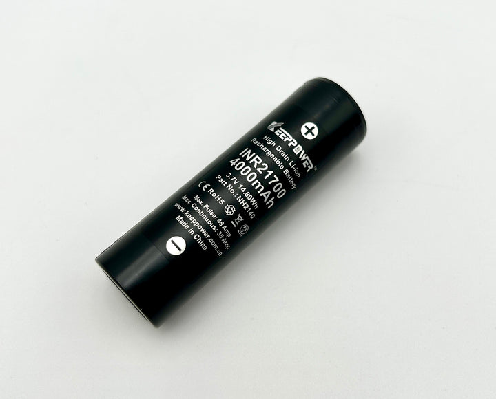 KeepPower 21700 4000mah 35A Button-Top Unprotected Cell