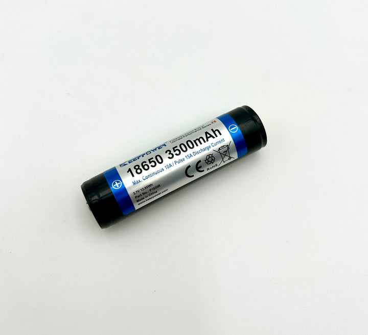 Keeppower 18650 Neopixel Battery 10A 3500mah Button Top