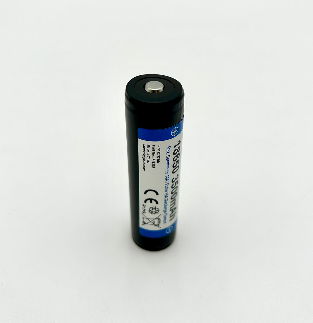 Keeppower 18650 Neopixel Battery 10A 3500mah Button Top