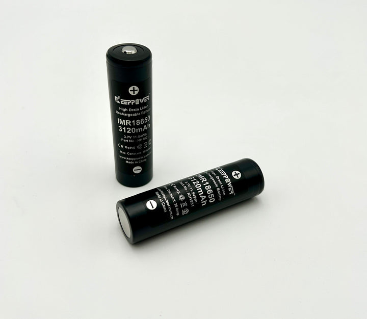 KeepPower 18650 3120mah 30A Button-Top Unprotected Cell