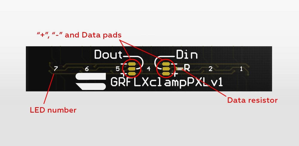 GRAFLEX clamp pixel pcb
