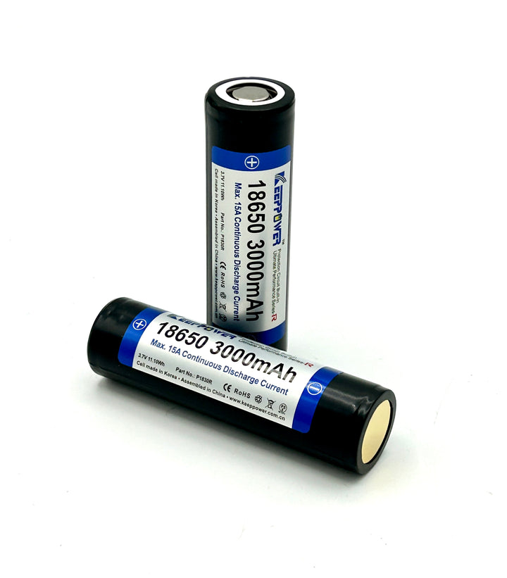 Keeppower 18650 Neopixel Battery 15A 3000mah FLAT Top