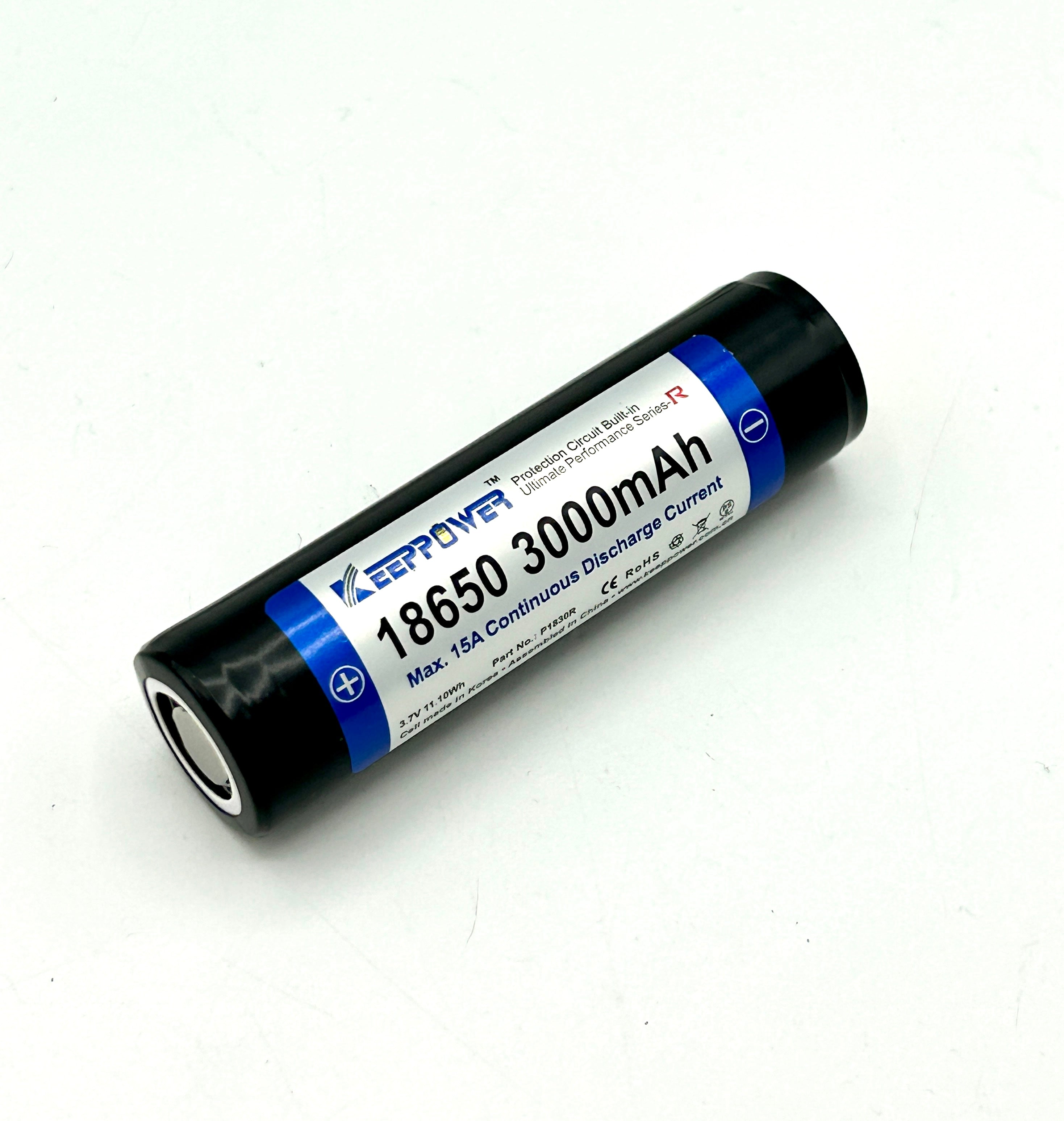 Keeppower 18650 Neopixel Battery 15A 3000mah FLAT Top – Saberbay